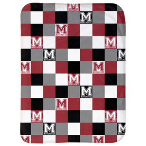 Morehouse ALO Checker Collection Sherpa Baby Blanket